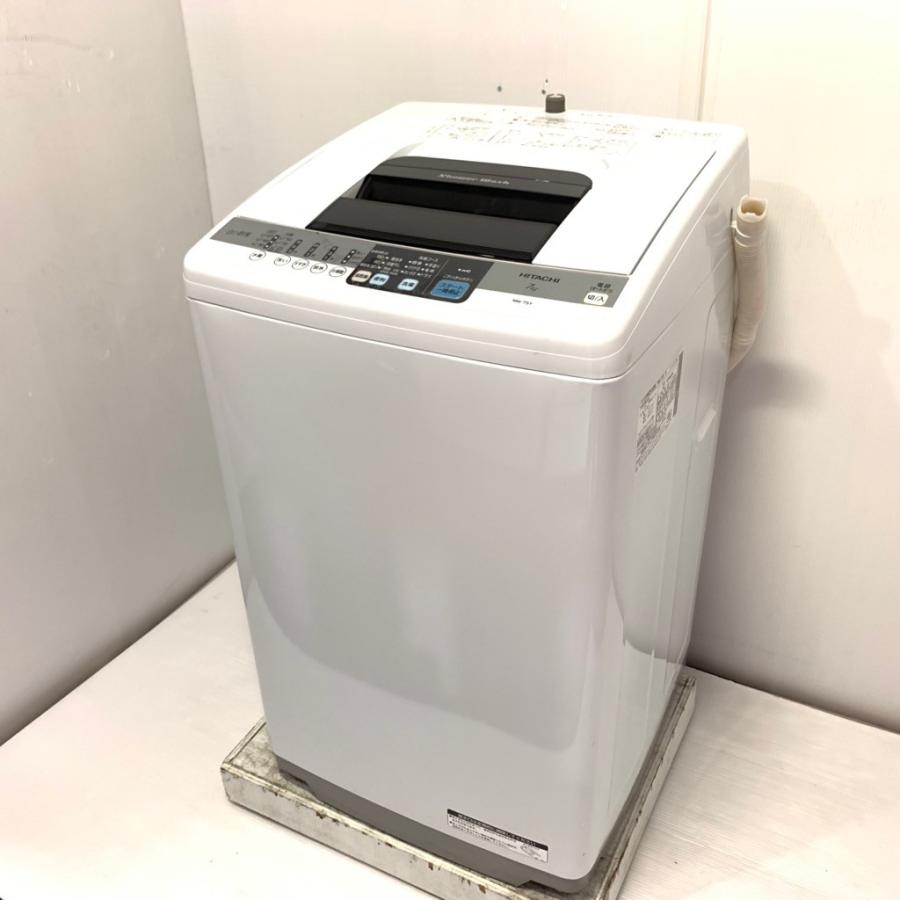 日立（HITACHI） 中古 7.0kg 全自動洗濯機 ピュアホワイト 送風乾燥 