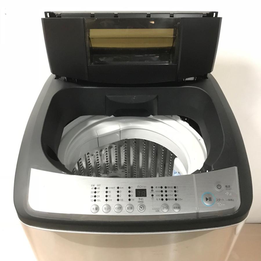 中古 5.5kg 簡易乾燥機能付き 全自動洗濯機 ハイアール JW-XP2KD55E 2018年製 ステンレスブラック 高年式 希少