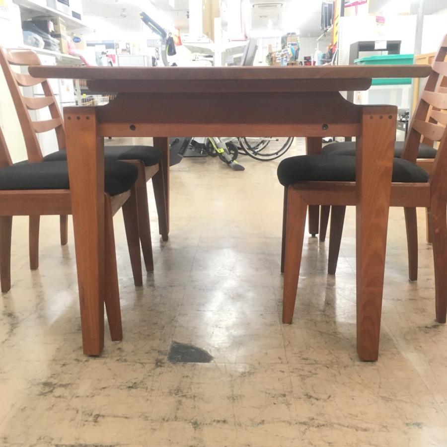 朝日木材加工 【中古】近郊限定販売 ダイニング5点セット オイル 