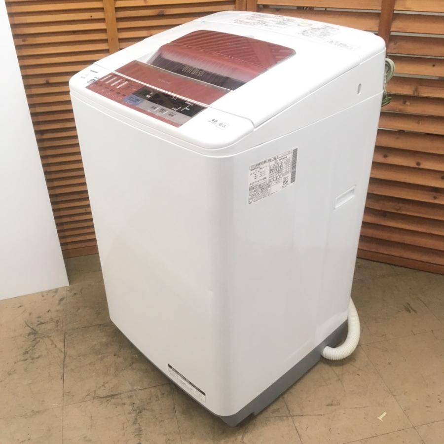 日立 中古 7.0kg 全自動洗濯機 ビートウォッシュ BW-7SV 2014年製造