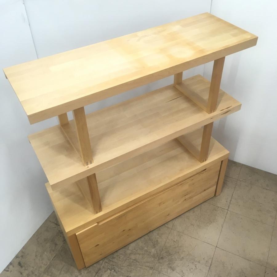 イケア（IKEA） 中古 ワゴン付き多目的棚 NORREBO ビーチ材 廃盤品 112