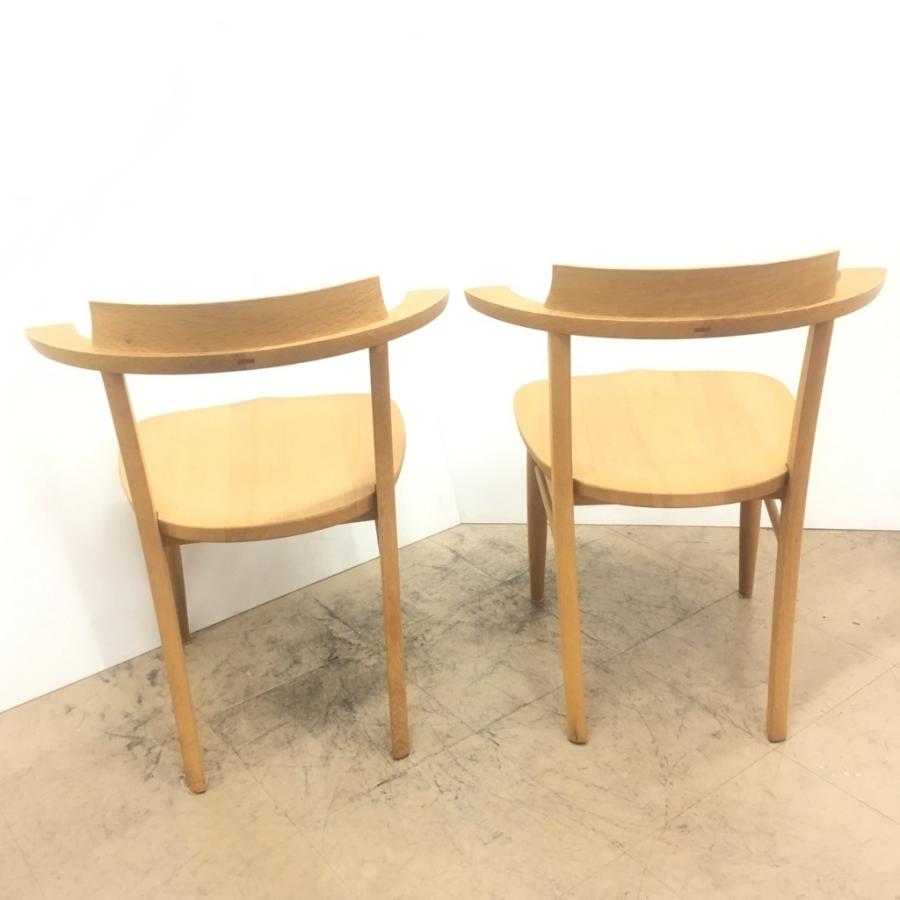 中古 人気 柏木工 ダイニングチェア2脚セット ナラ材 ひじ掛け有 中古 人気 柏木工 ダイニングチェア2脚セット ナラ材 ひじ掛け有