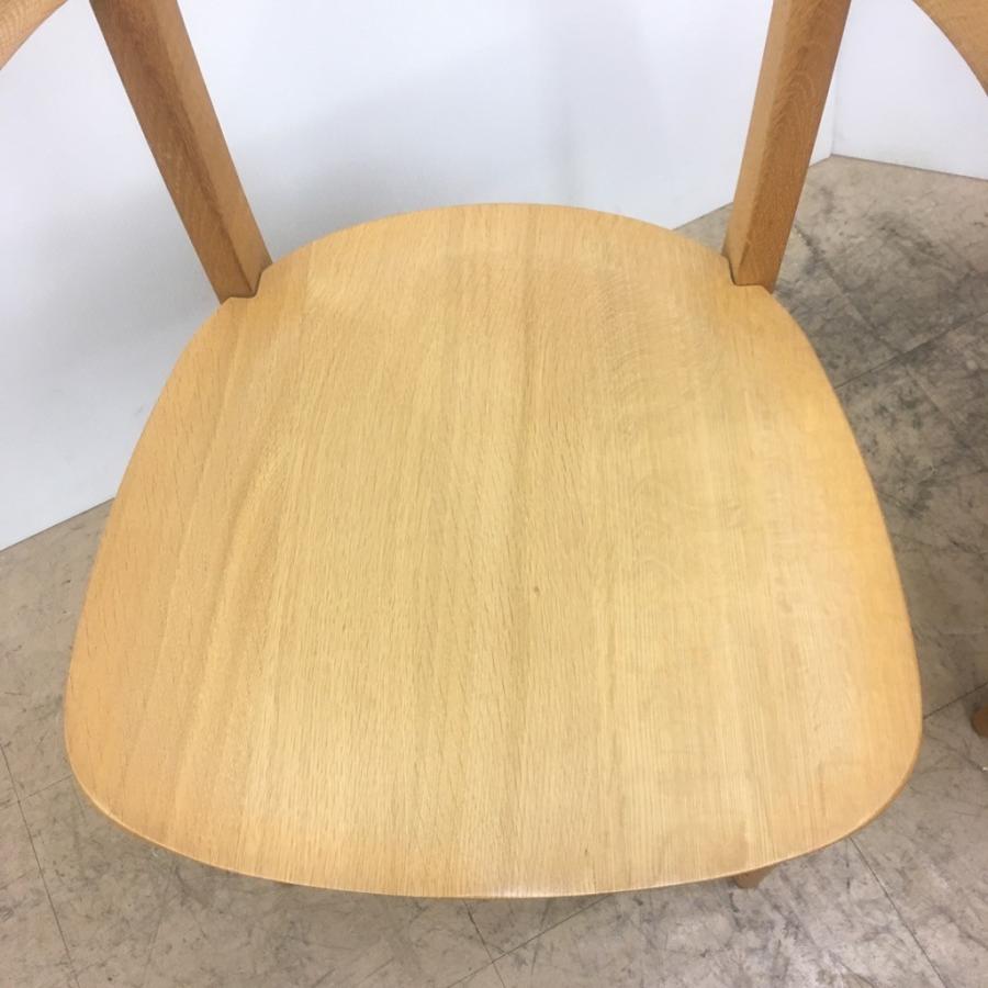 中古 人気 柏木工 ダイニングチェア2脚セット ナラ材 ひじ掛け有 中古 人気 柏木工 ダイニングチェア2脚セット ナラ材 ひじ掛け有