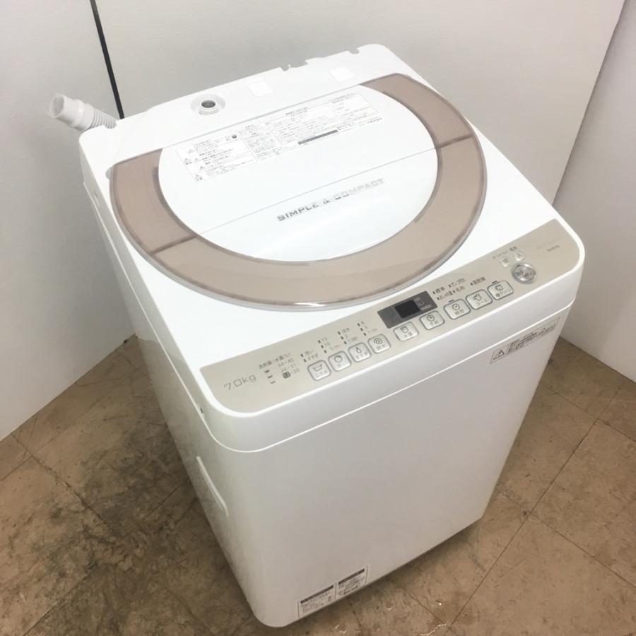 SHARP（シャープ） 中古 7.0kg 全自動洗濯機 ES-KS70S-N 2016年製 風呂