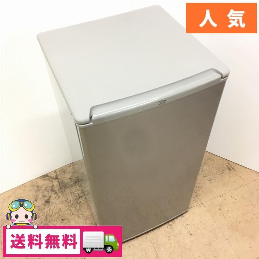 アクア 75L 1ドア冷凍冷蔵庫 メタリックシルバー 静音AQR-81E-S