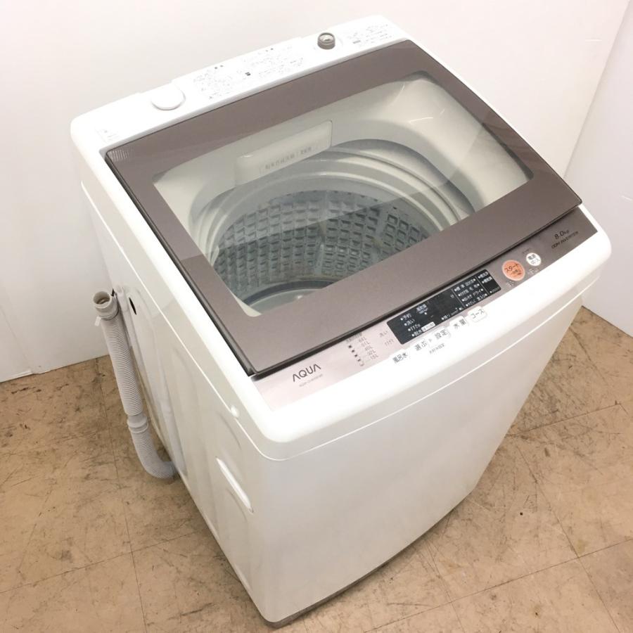 AQUA（アクア） 中古 ガラストップシリーズ 8.0kg 全自動洗濯機 AQW 