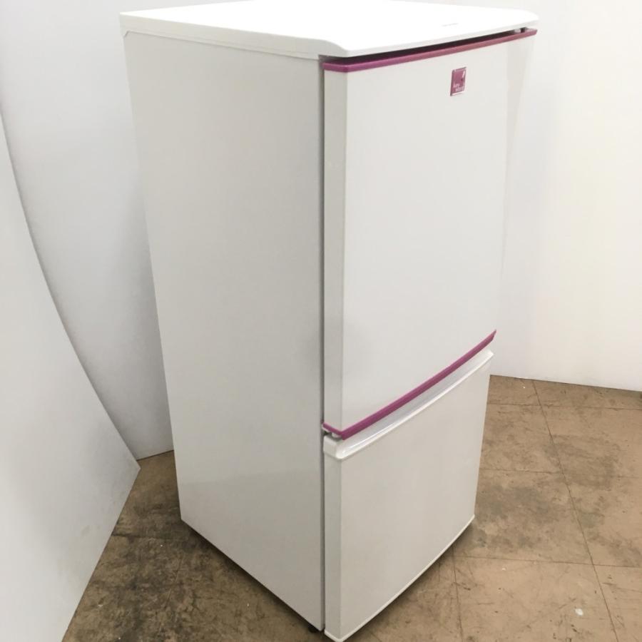 SHARP 中古 137L 2ドア冷蔵庫 つけかえ扉 シャープ SJ-14E7-KP