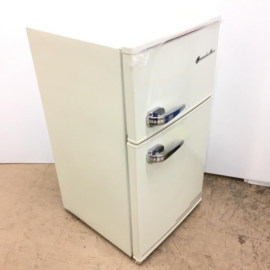 エスキュービズム（S-cubism） 中古 85L 2ドア冷蔵庫 レトロスタイル
