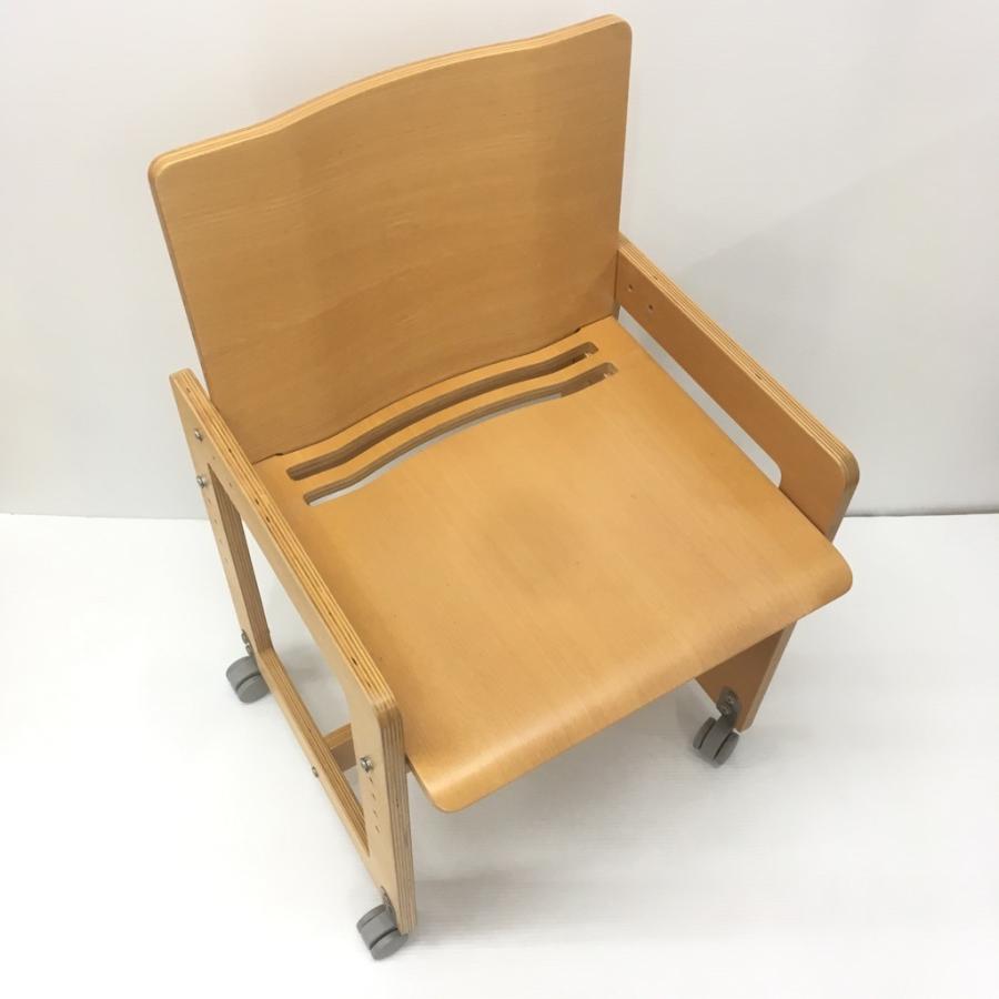 無印良品（MUJI） 中古 人気 ブナ材積層合板 学習椅子 キャスター付き