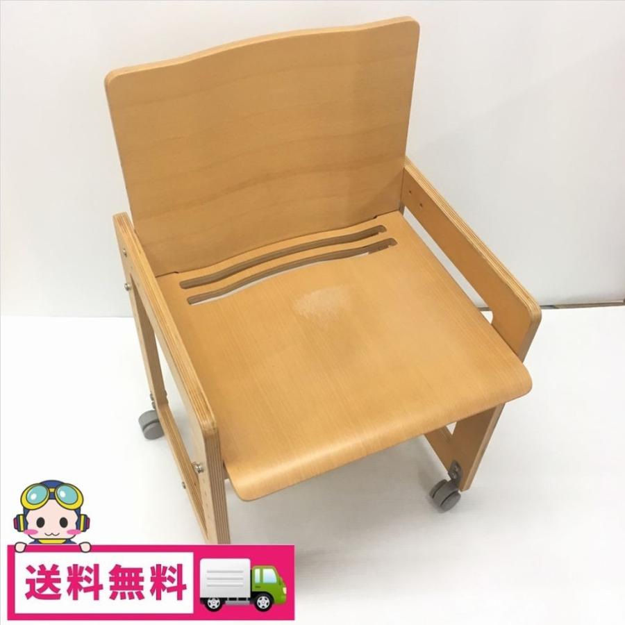 無印良品（MUJI） 中古 人気 ブナ材積層合板 学習椅子 キャスター付き