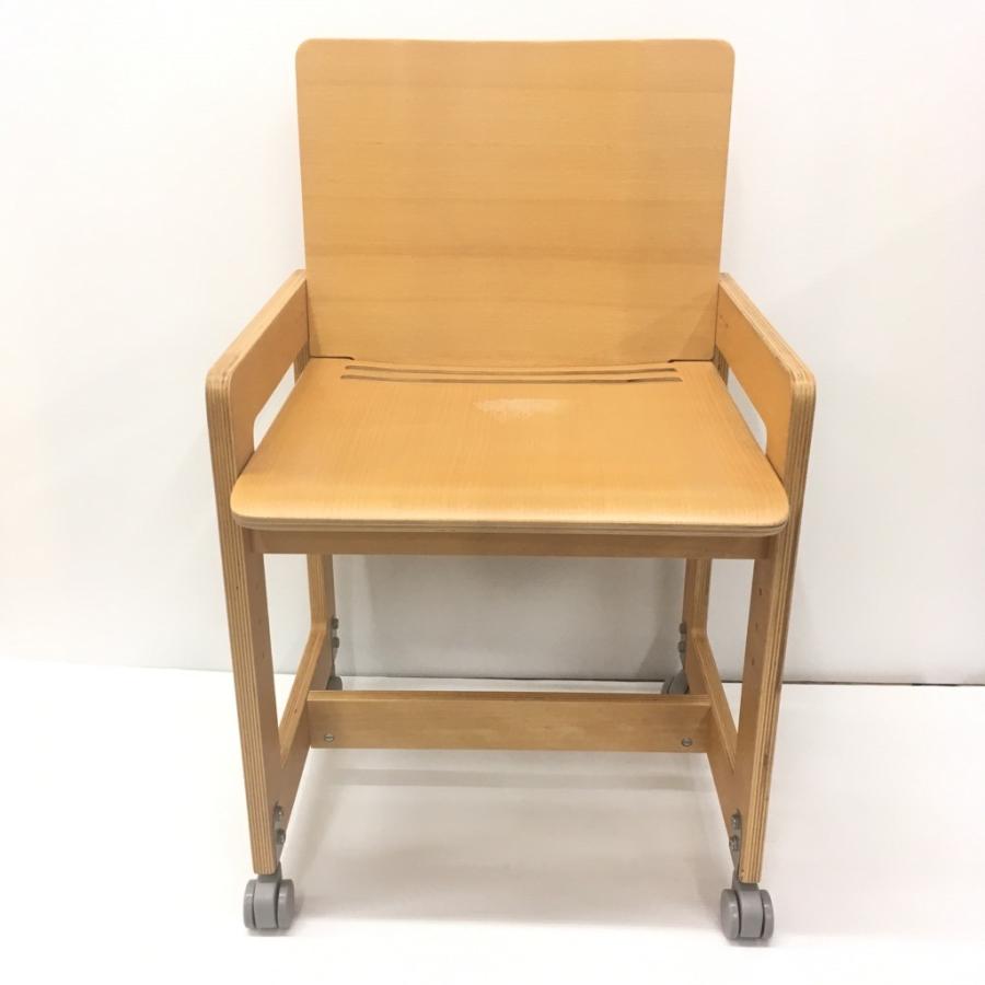 無印良品（MUJI） 中古 人気 ブナ材積層合板 学習椅子 キャスター付き