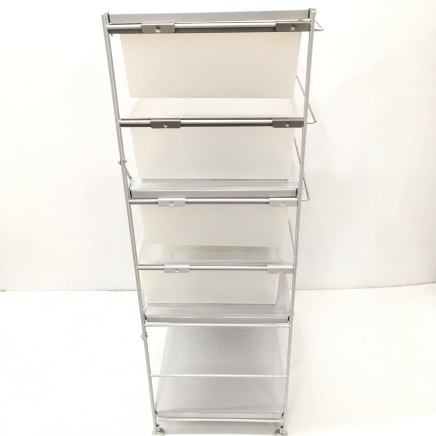 【手渡し限定】無印良品4段スチールラック シルバー　中古品 手渡し限定】無印良品4段スチールラック シルバー 中古品