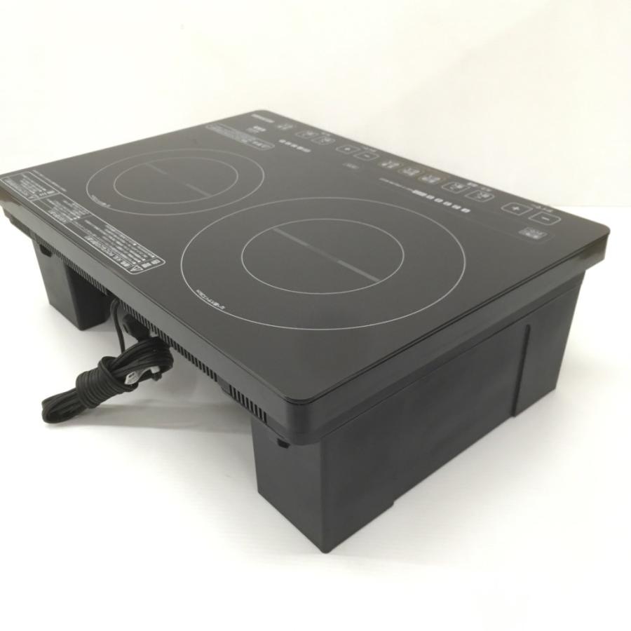 【中古】アイリスオーヤマ IHクッキングヒーター IHC-W2S-B 足つき 中古 アイリスオーヤマ 2口 IH調理器 IHC-W2S-B 純正脚 説明書付 2016