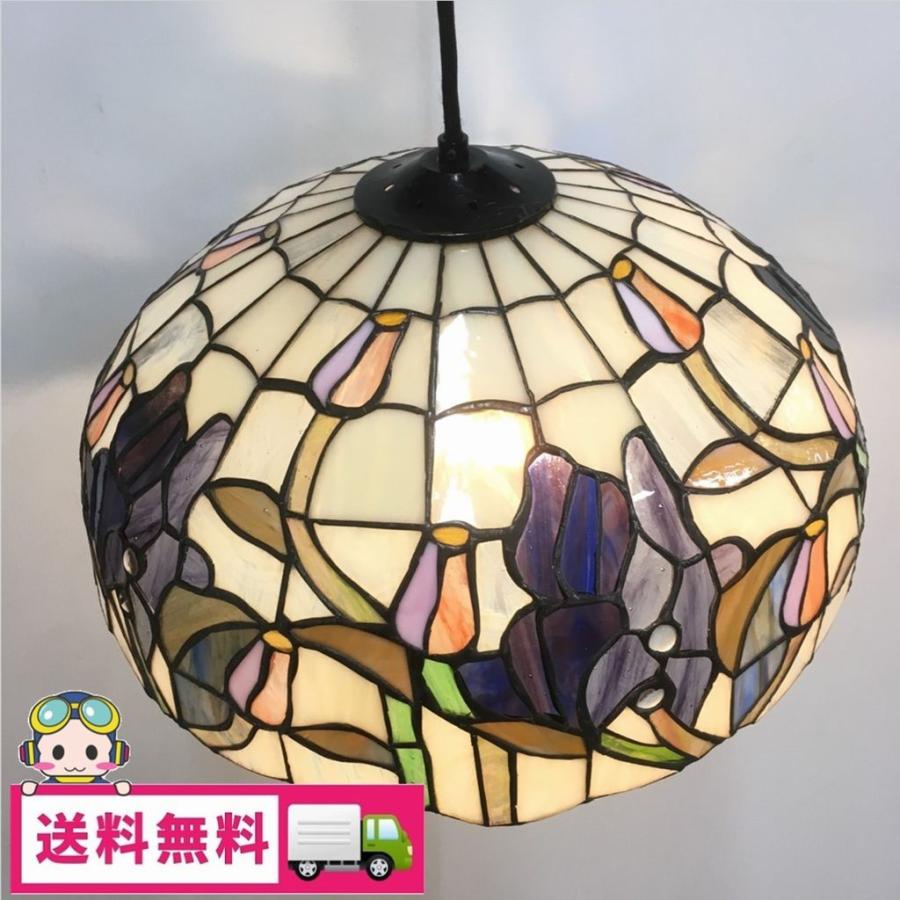 yamagiwa 中古 ヤマギワ ヴィンテージステンドグラス照明 吊り yamagiwa 中古 ヤマギワ ヴィンテージステンドグラス照明 吊り