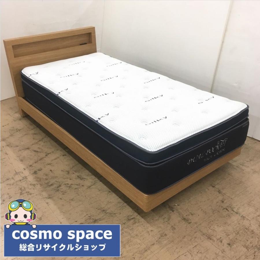 中古 店舗近郊送料格安 ニトリ ヘンリックLBR シングルベッド デュアル