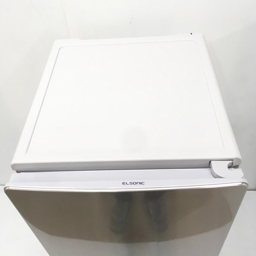 中古 エルソニック EH-1482F ステンレス調 148L 2ドア冷蔵庫 2017年製 