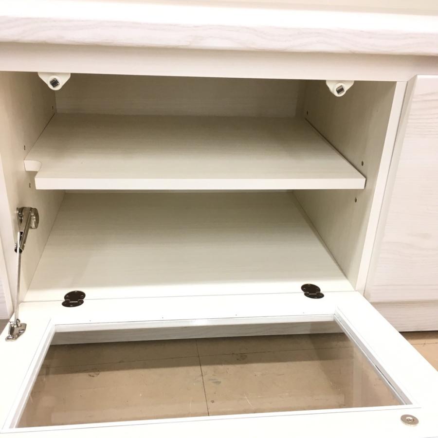 中古 近郊送料格安 ニトリ 壁面システム収納 ウォーレン TVボード 120WW 約120×45×181 ホワイト系