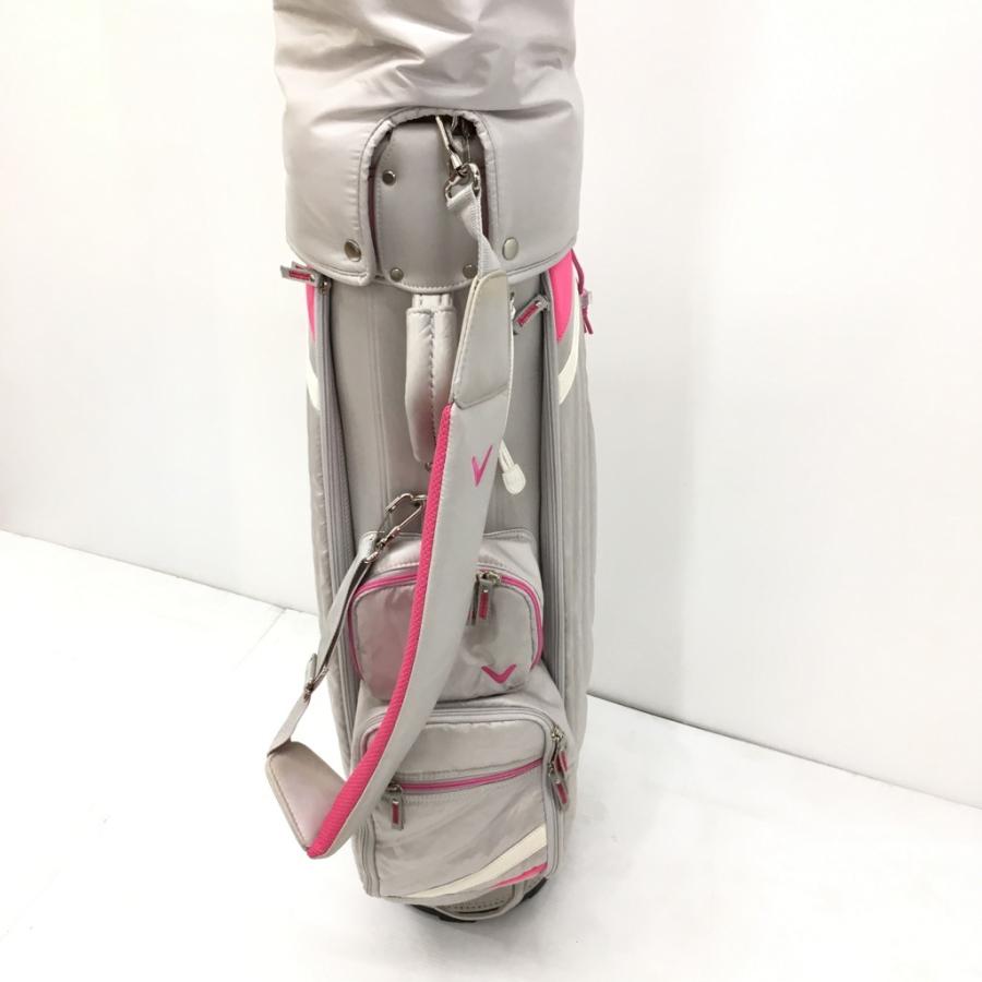 中古 Callaway 82 レディス キャディバッグ ゴルフ シルバー×ピンク Callaway（キャロウェイ） 中古 Callaway 82 レディス キャディバッグ