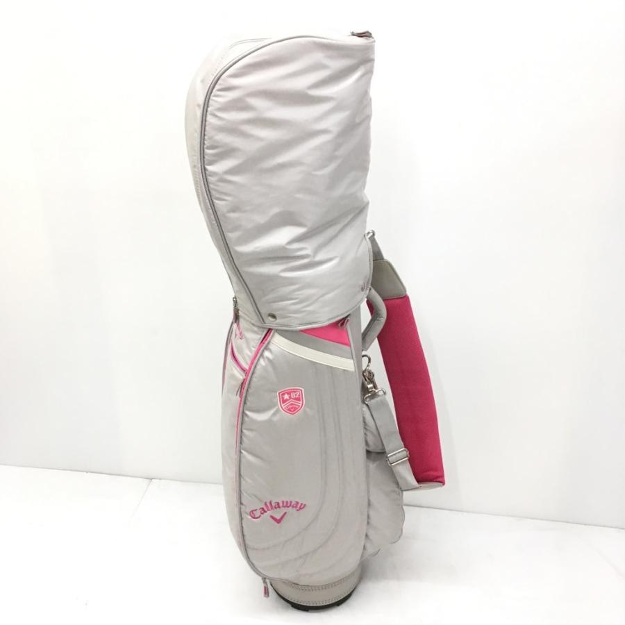 中古 Callaway 82 レディス キャディバッグ ゴルフ シルバー×ピンク Callaway（キャロウェイ） 中古 Callaway 82 レディス キャディバッグ