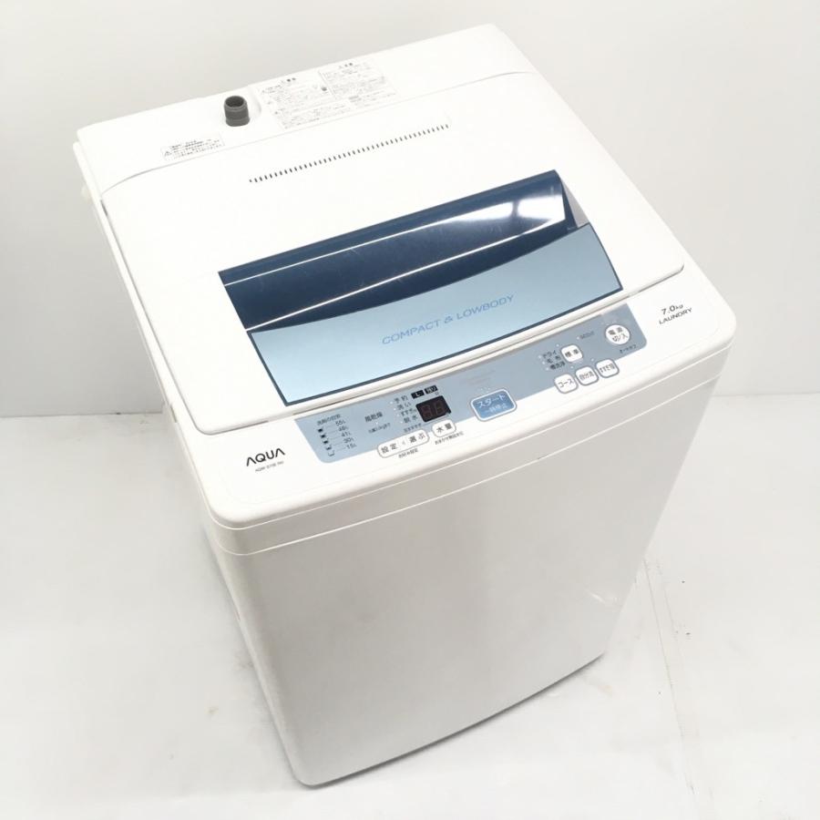 中古 全自動洗濯機 まとめ洗い 7.0kg アクア AQW-S70E 2016年製 