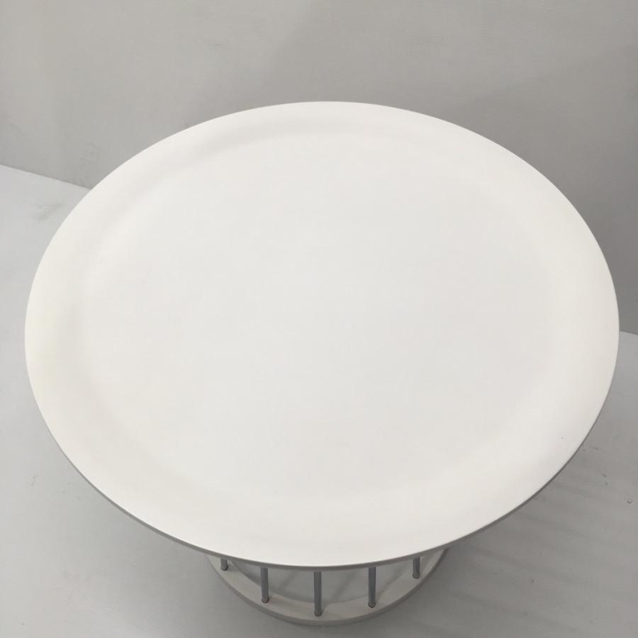 中古 Francfranc バルス 円形サイドテーブル ラディオウ RADIAUX SIDE TABLE ホワイト W58×D58×H49.5 Francfranc（フランフラン） 中古 バルス 円形サイドテーブル