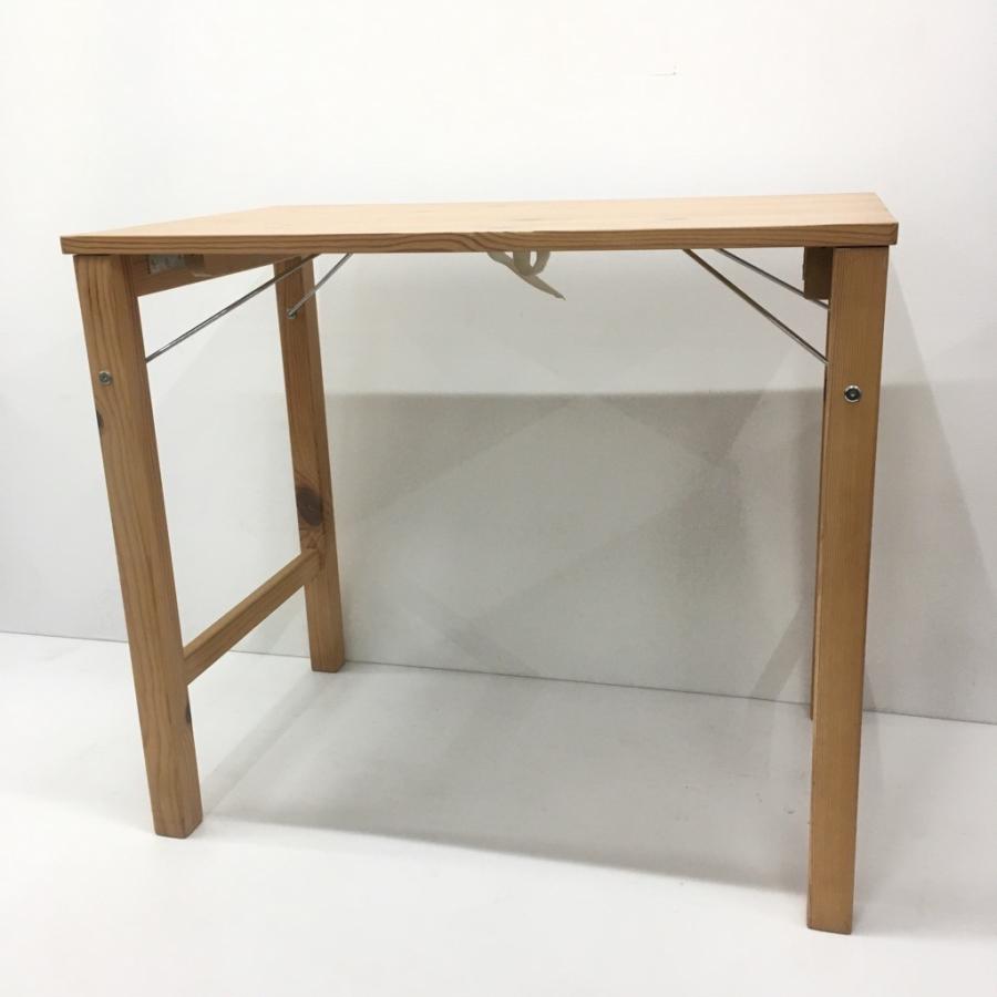 無印良品 中古 人気 パイン材 折りたたみデスク W80×D50×H70