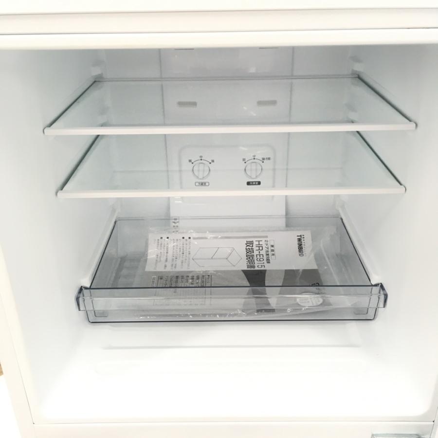ツインバード 中古 146L 2ドア冷蔵庫 HR-E915 ハーフ＆ハーフ