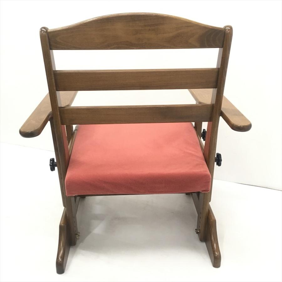 中古 WINDS太平 飛騨 調高式アームチェア スライド座面 肘掛調高 W60