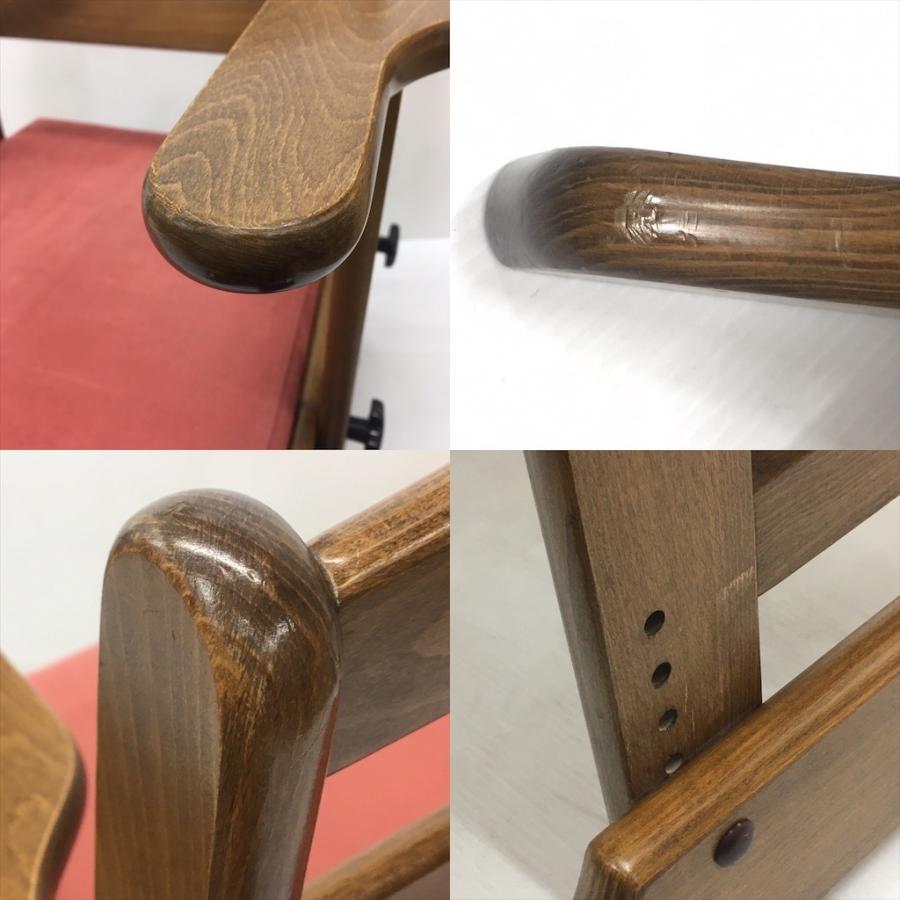 中古 WINDS太平 飛騨 調高式アームチェア スライド座面 肘掛調高 W60