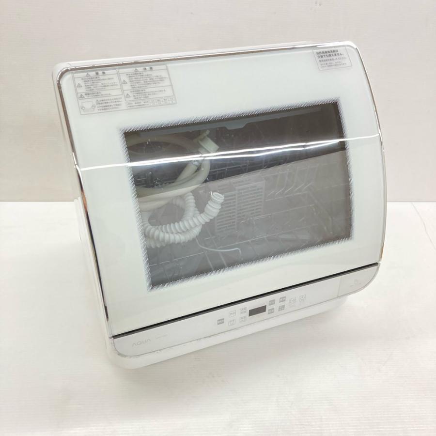 中古 保証付 AQUA 食器洗い機 ADW-GM1 送風乾燥機能付き 高温すすぎ 