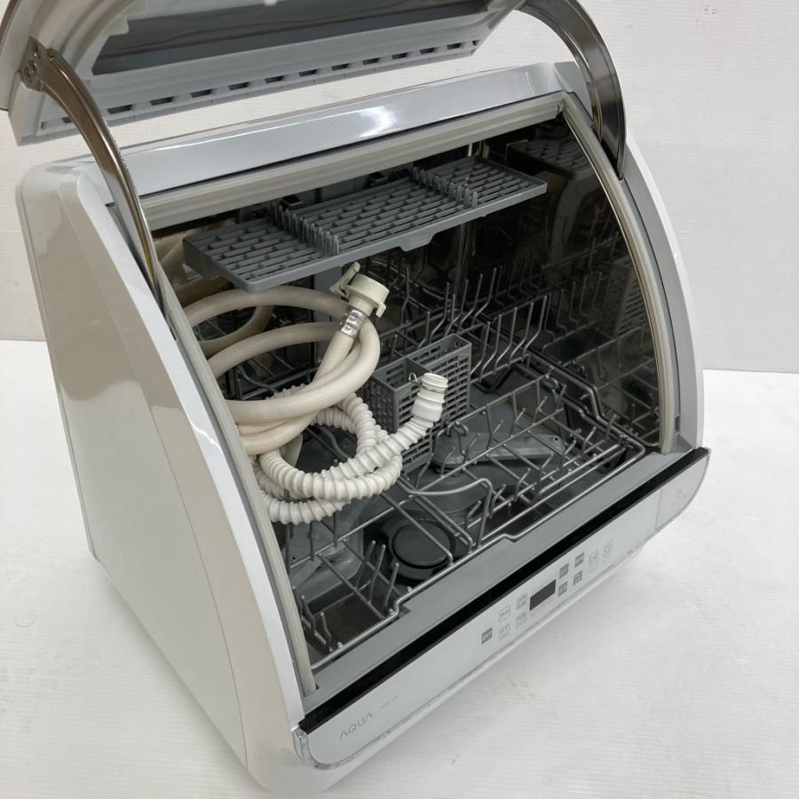 中古 保証付 AQUA 食器洗い機 ADW-GM1 送風乾燥機能付き 高温すすぎ 