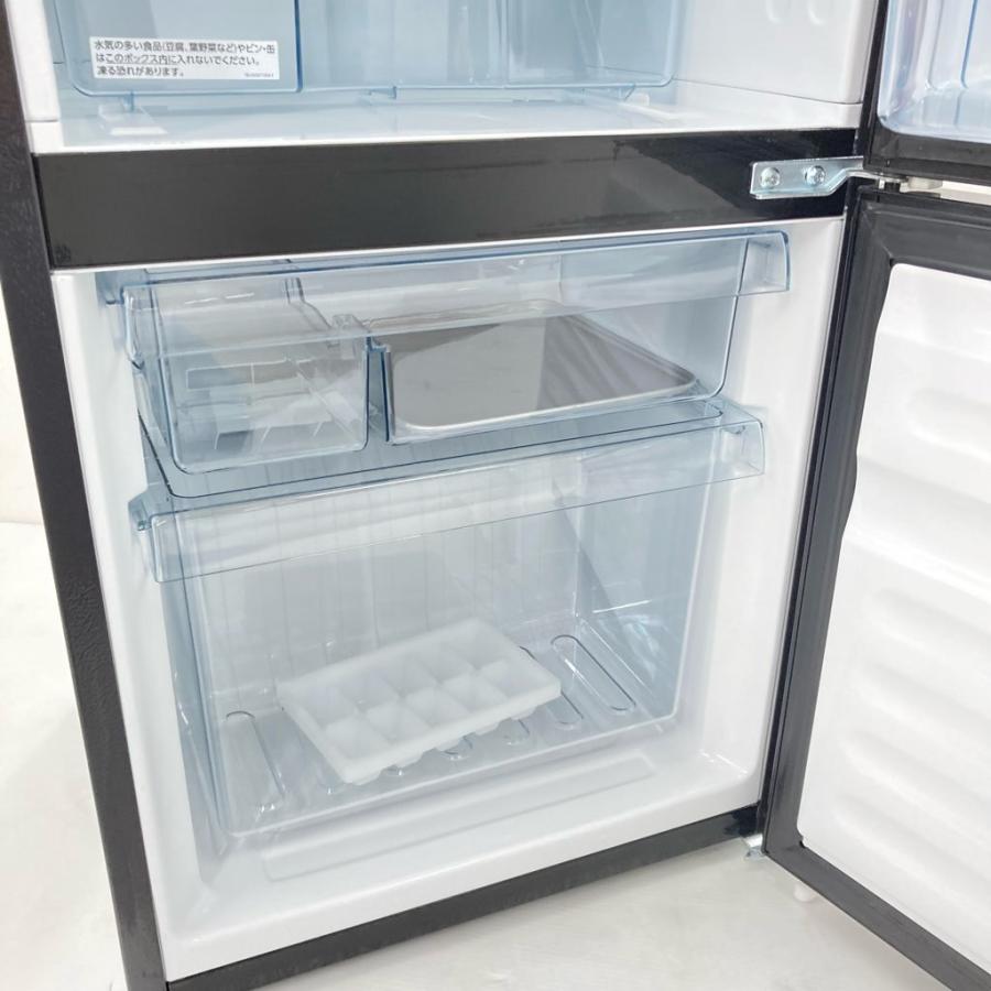 ツインバード 中古 110L 2ドア冷蔵庫 HR-EJ11 Mirror Design ブラック  