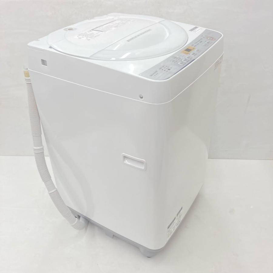 SHARP（シャープ） 中古 6.0kg 全自動洗濯機 ES-GE6C-W プラズマ 