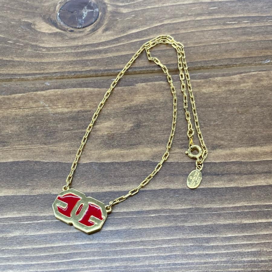 GIVENCHY金ネックレス GIVENCHY 中古 1977 ロゴネックレス ゴールド×レッド : コスモ