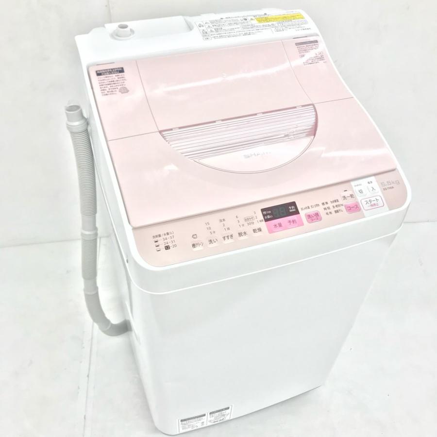 中古 洗濯5.5kg乾燥3.5kg 全自動洗濯乾燥機 シャープ ESTX5AP 2017年製造 ピンク 2S351553コスモスペース ヤフーショップ 通販 Yahoo!ショッピング