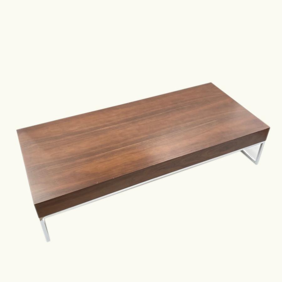 大塚家具　ローテーブル　木×ガラス　ダークブラウン ローテーブル ダークブラウン 木製 ガラス - メルカリ