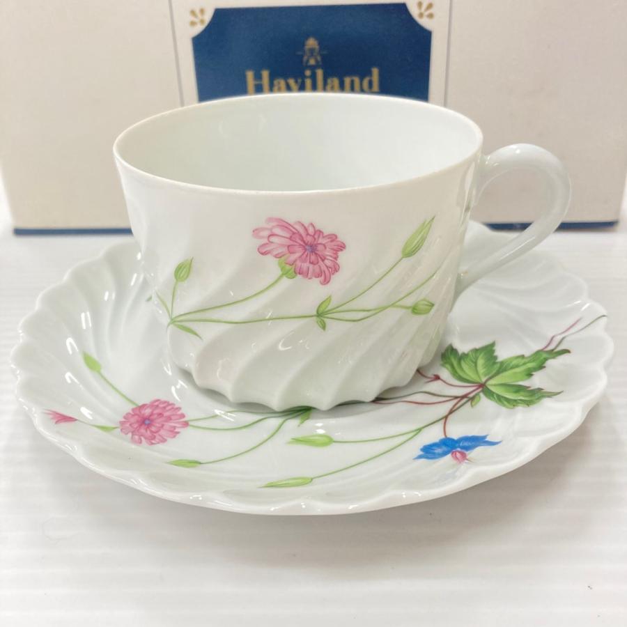 Haviland カップ&ソーサー、2人用皿セット HAVILAND 中古 未使用 アビランド ペアカップ＆ソーサー 2客セット