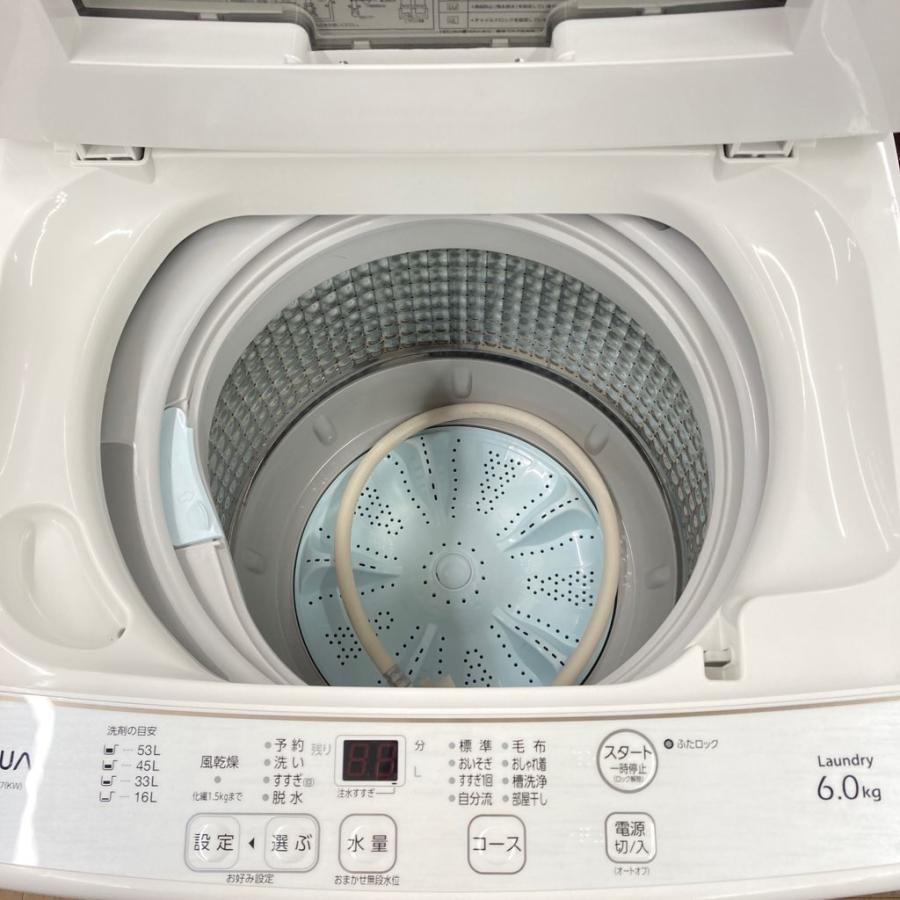 AQUA（アクア） 中古 6.0kg 送風乾燥 全自動洗濯機 AQW-S6E7 2019年製 