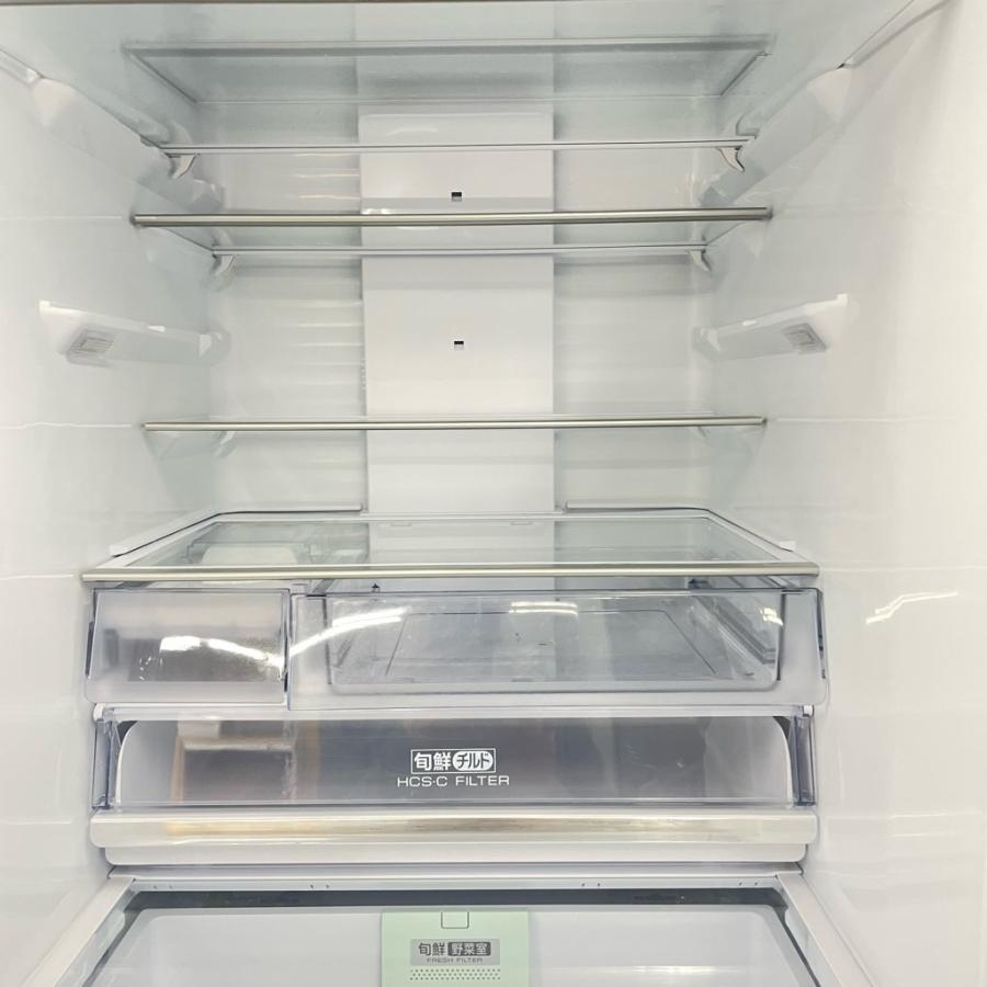 中古 店舗近郊送料格安430L 4ドア冷蔵庫 アクア AQR-VZ43J-W 2019年製 