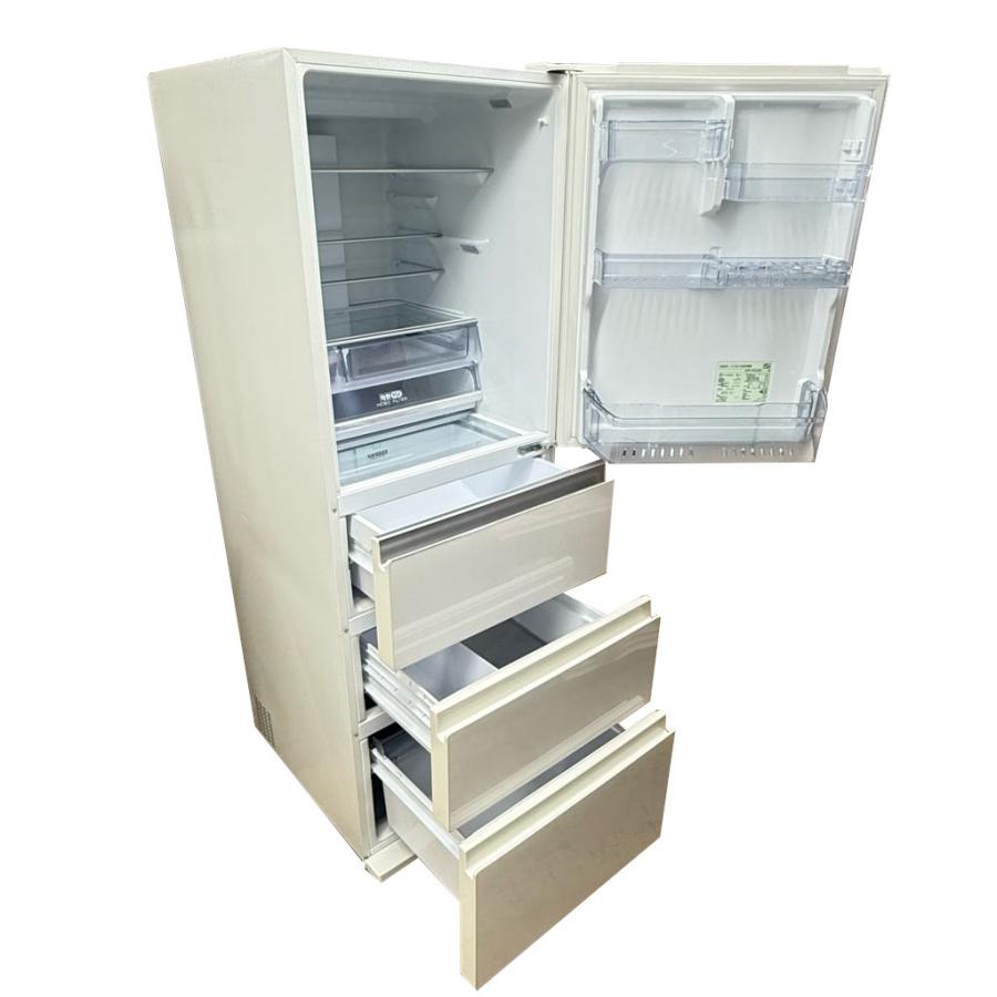 中古 店舗近郊送料格安430L 4ドア冷蔵庫 アクア AQR-VZ43J-W 2019年製 