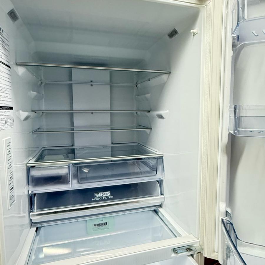 中古 店舗近郊送料格安430L 4ドア冷蔵庫 アクア AQR-VZ43J-W 2019年製 