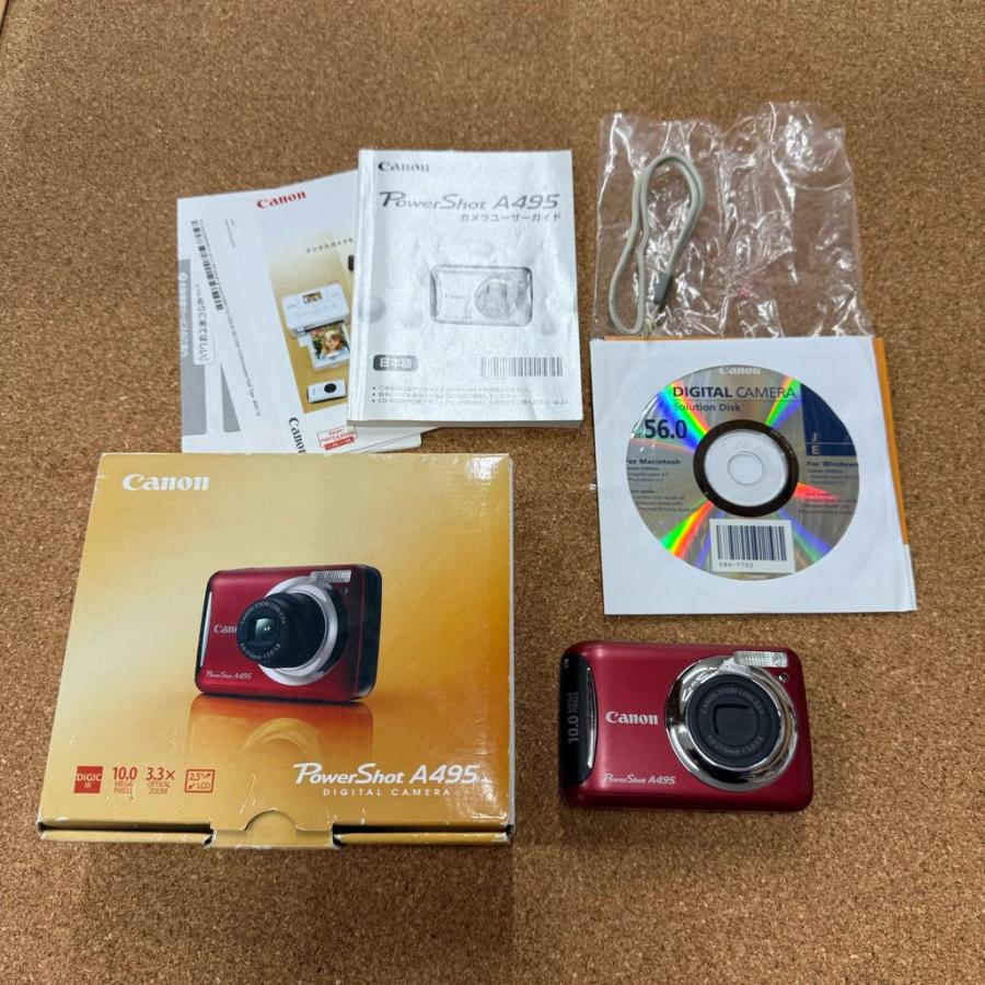 キヤノン（Canon） 中古 デジタルカメラ PowerShot A495 レッド