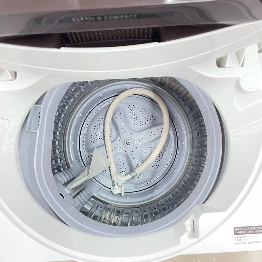 【店頭お渡し】未使用品　6キロ洗い全自動洗濯機　シャープ　ES-GE6F-T　2022年製 SHARP（シャープ） 中古 6.0kg 全自動洗濯機 送風乾燥機能 2022年製 ES