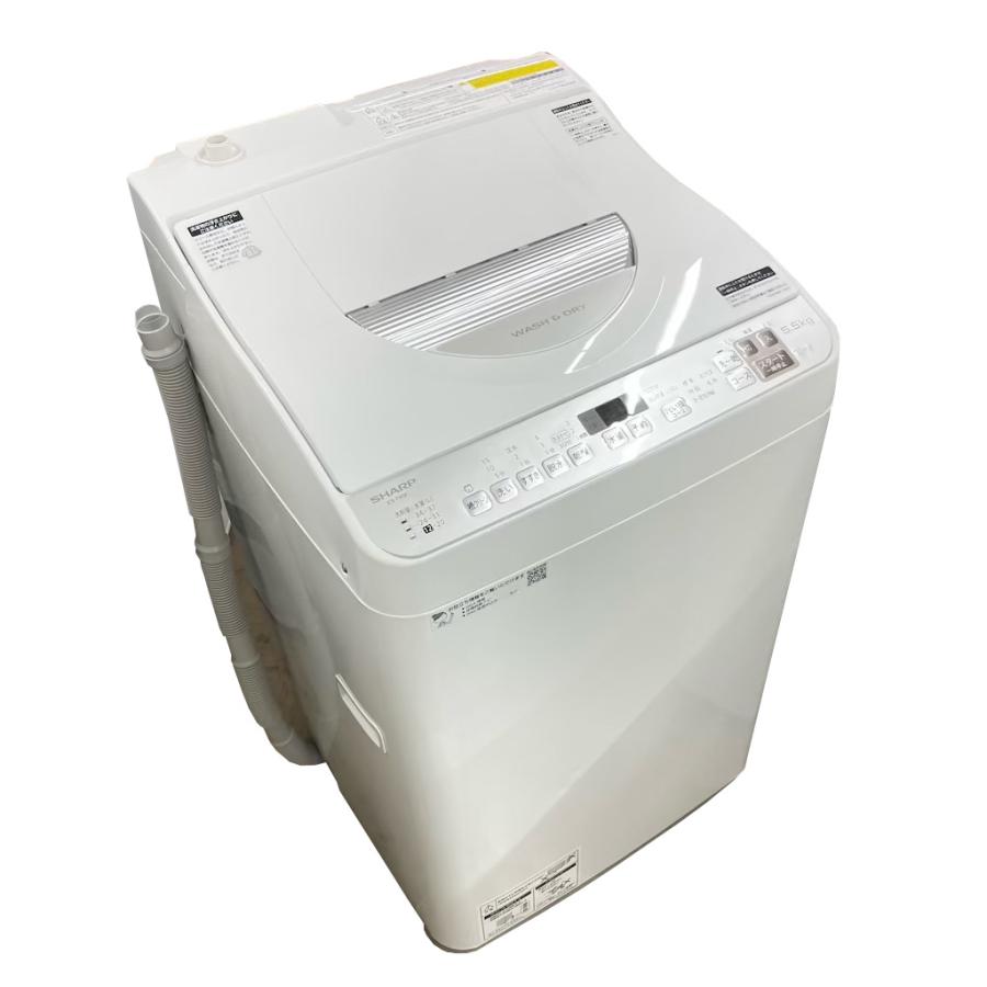 SHARP 洗濯乾燥機 5.5kg/3.5kg ES-TX5F-S 2021年製 SHARP（シャープ） 中古 洗濯5.5kg乾燥3.5kg 全自動洗濯乾燥機 ES-TX5F