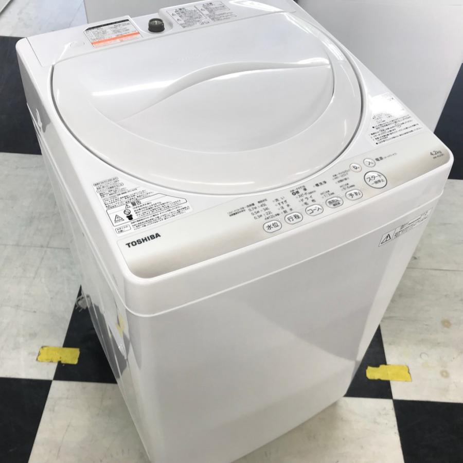 中古】4.2kg 全自動洗濯機 東芝 グランホワイト AW-4S2 2015年製 