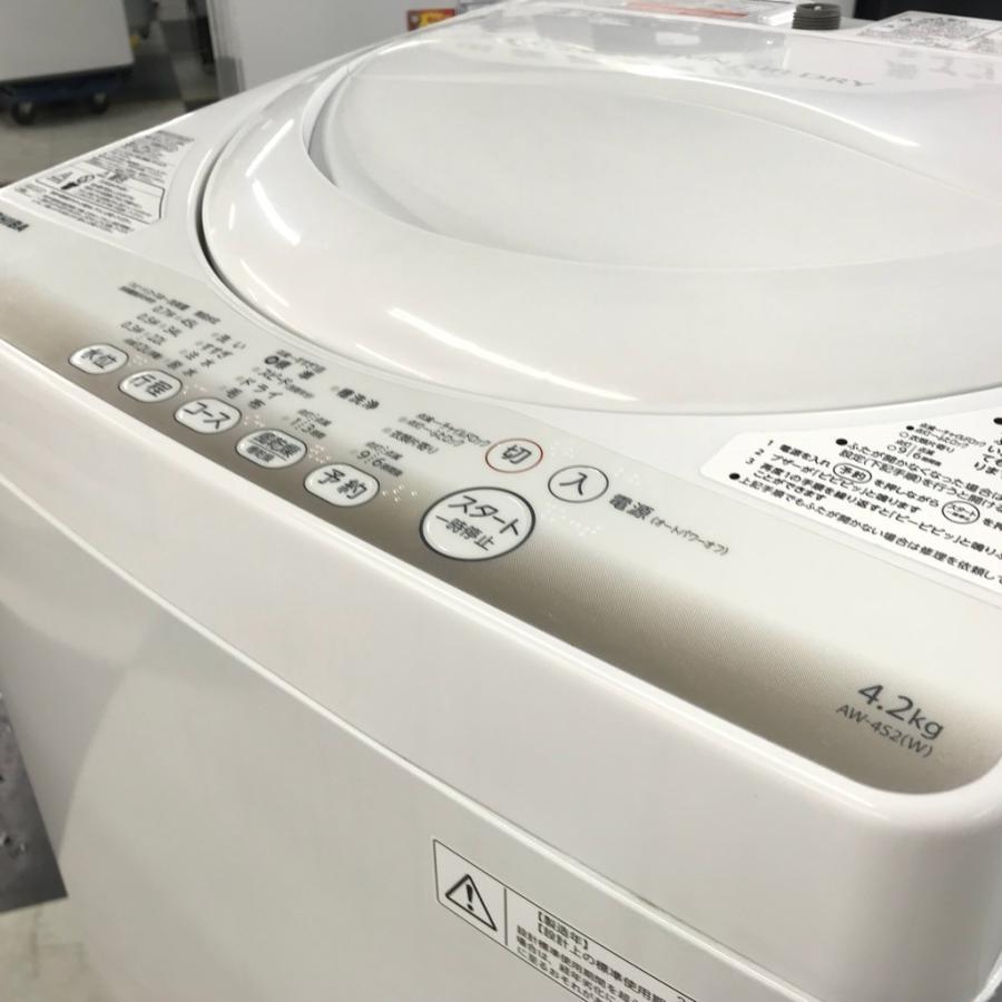 中古】4.2kg 全自動洗濯機 東芝 グランホワイト AW-4S2 2015年製 