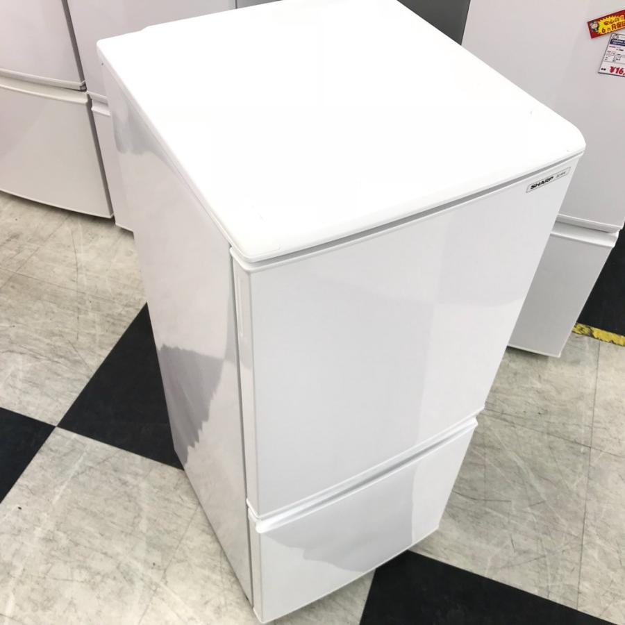 シャープ冷凍冷蔵庫137L横縞模様付け替えどっちもドア自動霜取り機能付　18年製 SHARP 買い替え応援セール 中古 冷蔵庫 シャープ 137L どっちも