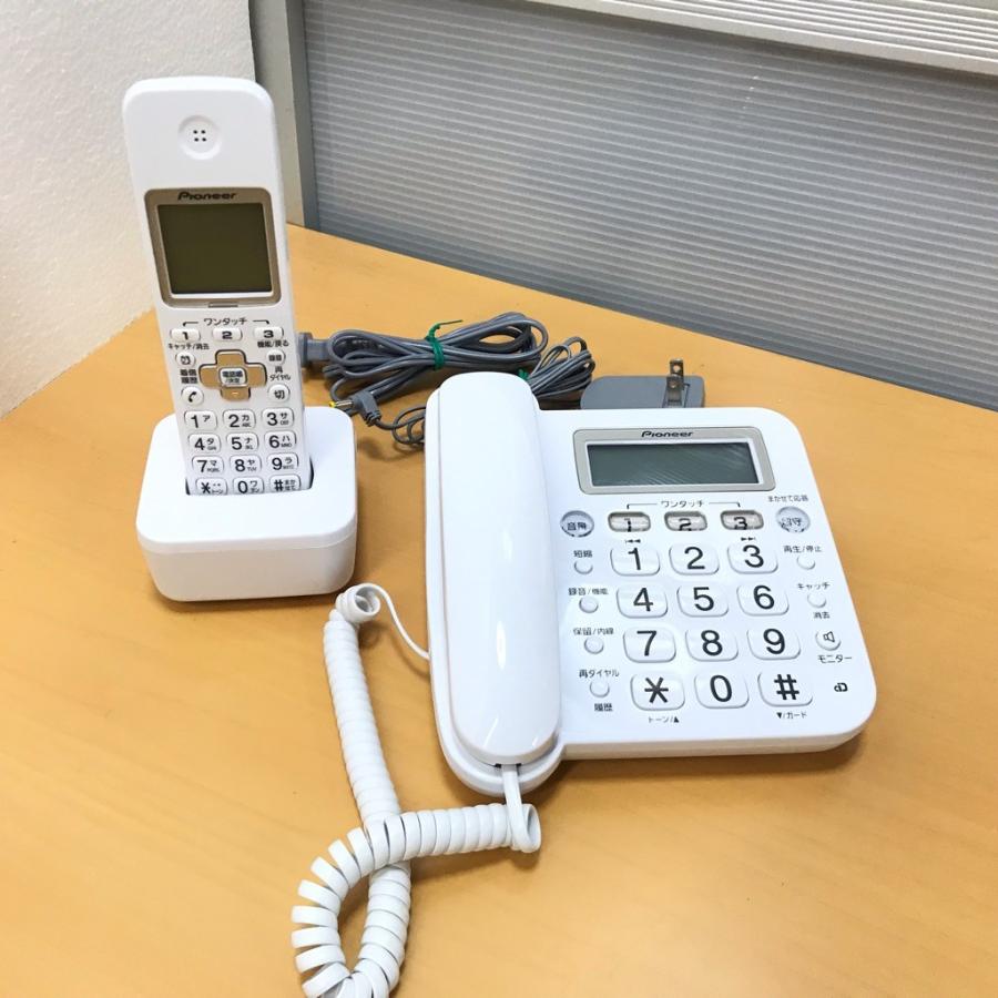中古 パイオニア Pioneer デジタルコードレス電話機 子機1台付き迷惑電話対策 ホワイト TF-SA15S-W 2017年製 高年式｜cosmo-space｜03