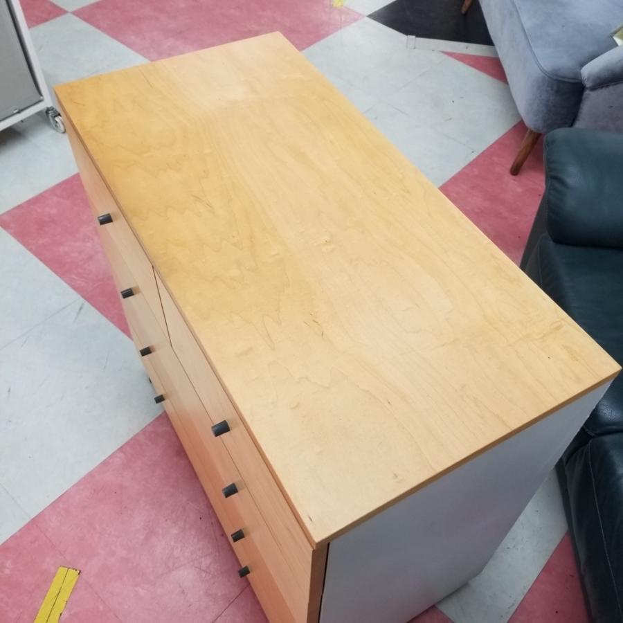 中古 店舗近郊送料格安 無印良品 廃版品 メープル材 ワイド4段