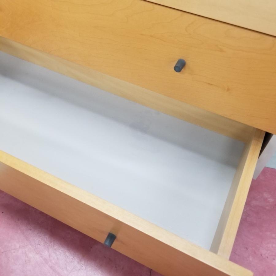 中古 店舗近郊送料格安 無印良品 廃版品 メープル材 ワイド4段